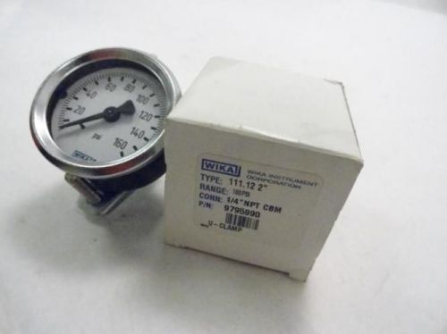 92785 New-No Box, Wika 9795990 Pressure Guage, 0-160 PSI  1/4&#034; NPT