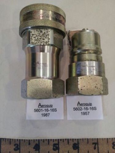 One (1) NEW Aeroquip 5601(female) &amp; 5602(male)-16-16S Hydraulic Coupler