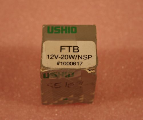 NEW USHIO 1000617 FTB 12V-20W HALOGEN PROJECTOR LAMP NIB; Free Ship