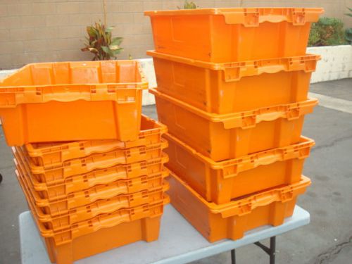 DOZ ( 12 ) X USA MADE NICE STACK NEST WAREHOUSE BULK STORAGE STACKABLE TOTE BINS