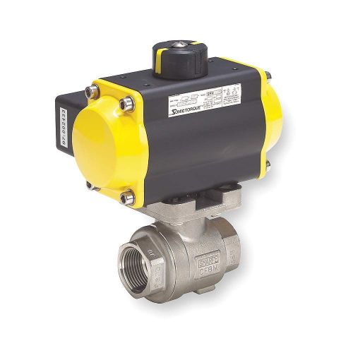 Sharpe Valves Ball Valve, Pneumatic Actuated, SS, 1 1/2In, Model SVSER124122