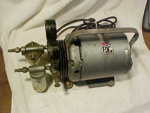 GAST ROTARY VACUUM PUMP MODEL 0211 1/6HO GE MOTOR FOR REPAIR