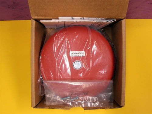 Wheelock Fire Alarm 6&#034; Motor Bell RED 18-31 VDC 0.020-0.040 Amp. 103941 New!