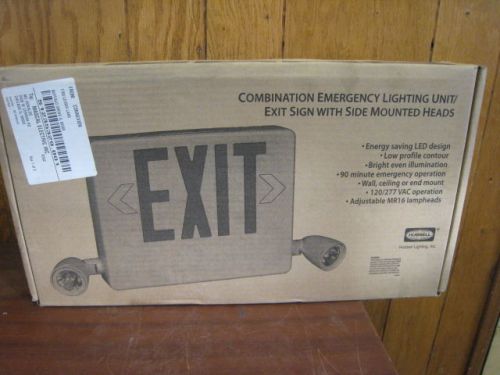 New hubbell dual-lite hcxurw emergency light / exit sign dual head free shipping for sale