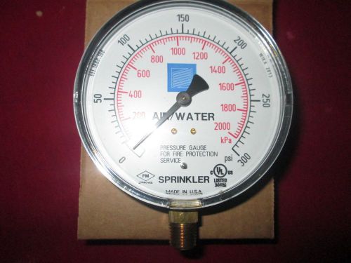 **NEW** AIR WATER PRESSURE GAUGE FIRE SPRINKLER RISER 300PSI 1/4 ORIFICE