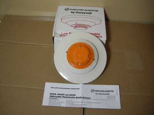 FIRE LITE ALARM HONEYWELL SD355 PHOTOELECTRIC SMOKE DETECTOR WITH BASE NIB