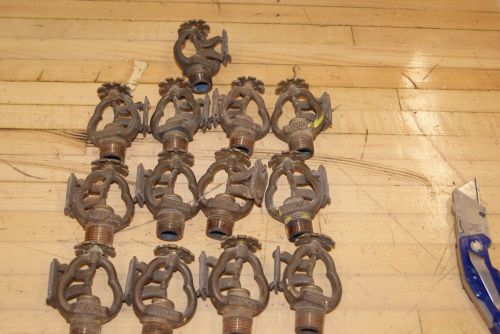 Lot of 13 Vintage Hodgman Fire Sprinkler Heads marked 165 Degree 1945