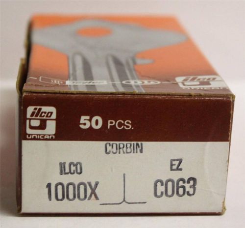 Ilco Unican Corbin 1000X1/C063 Key Blanks-50 Keys