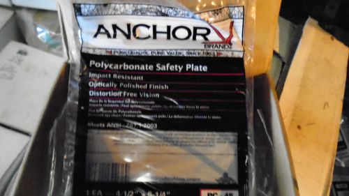 Anchor pc-45 polycarbonate safety plates  new in box lot of 27 for sale