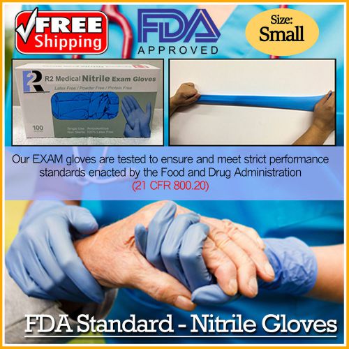 X-LARGE Blue Nitrile Tattoo EXAM Gloves Latex-Free Powder-Free 1000/case XL