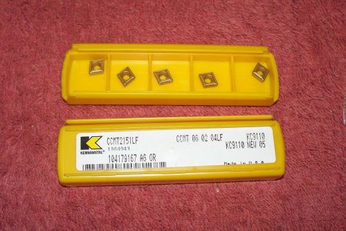 KENNAMETAL    CARBIDE INSERTS    CCMT 2151 LF      GRADE  KC9110     PACK of 5