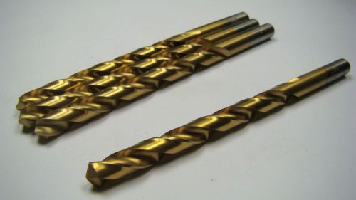 Jobber length drill bits 17/64&#034; 0.2656&#034; 118 deg hss tin usa qty 4 [053] for sale