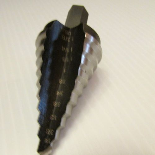 Irwin Unibit #5  -  1/4&#034; to 1-3/8&#034;  -  1/2&#034; Shank 10 Step Drill Bit