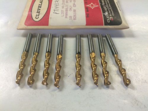 Cleveland 16124  2165tn no.9 (.1960) screw machine, parabolic drills lot of 8 for sale