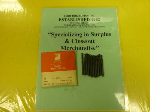 SCREW MACHINE DRILL HIGH SPEED #19(.1660&#034;)135 SPL PT BLACK NEW USA 12 PCS $5.40