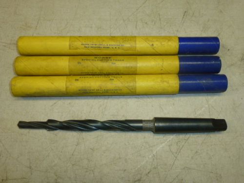 NOS! LOT of (3) MORSE COUNTERBORE STEP DRILL BITS, 1/2&#034; x .332&#034;, 2MT SHANK