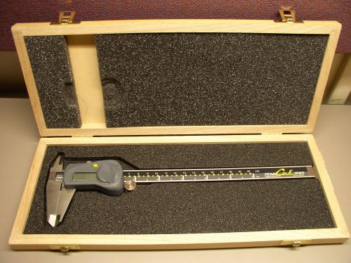 SWISS MADE Brown &amp; Sharpe 8&#034; Digital IP65 Tesa Cal Caliper wood case ±0.0005&#034; FS