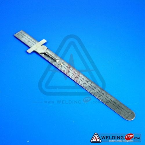 Depth gauge pocket clip, inch metric equivalent, stainless steel muli-use ruler for sale