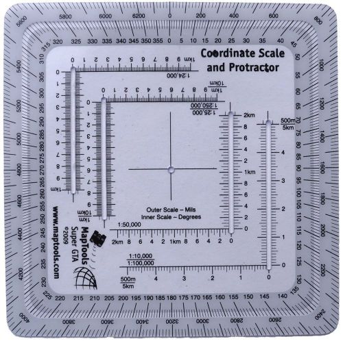 Improved Military UTM/MGRS Reader &amp; Protractor &#034;Super GTA&#034;