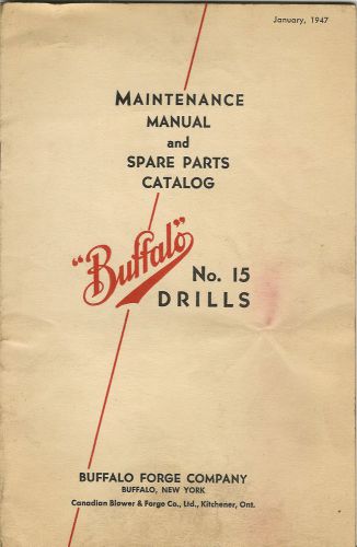 VINTAGE ORIGINAL 1947 BUFFALO NO 15 DRILLS MANUAL