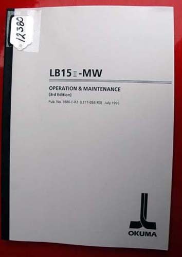 Okuma lb15 ii-mw oper. &amp; maintenance manual: 3686-e-r2 (le11-055-r3) (inv.12380) for sale