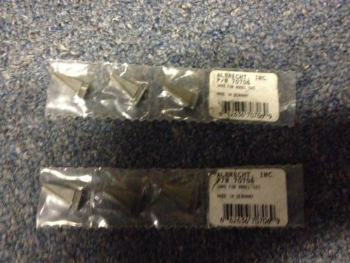 ALBRECHT INC. JAW SET FOR MODEL C65 P/N 70706, SET OF 3, GERMANY