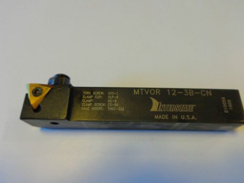 Interstate MTVOR 12-3B-CN Holding Tool RH, On Edge Style V, TNMC 3/8 IC, Bin 10