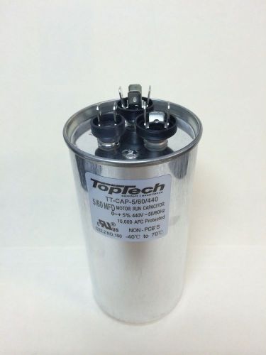 Dual run capacitor 60/5 5/60 mfd 370 v  440v ac motorc 440  vac v volts 5+60 uf for sale