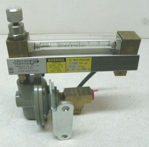 FISCHER PORTER 250 PSIG FLOW METER 10A6131N AIR 1/4&#034;,  ITT CONOFLOW REGULATOR