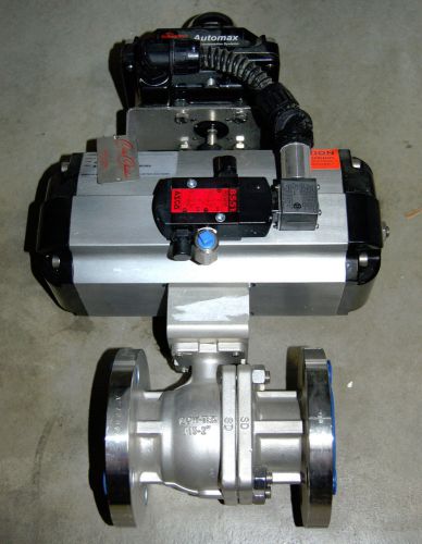 Flowserve B115S10 Automax Actuator Flowtek CF8M 2&#034; Stainless Valve, Asco 8551