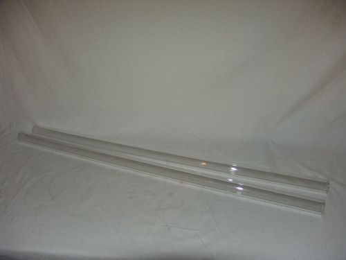 2 PIECE CLEAR ACRYLIC PLEXIGLASS LUCITE TUBE 1 1/4&#034; OD 1 1/8&#034; ID x 30” Column