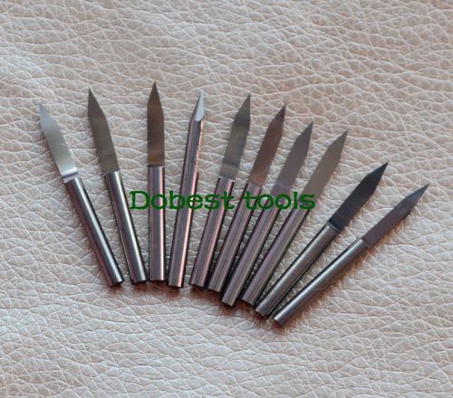 10pcs lengthening 38mm PCB carbide Engraving Bits CNC router tools 15°0.2mm