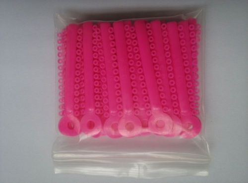 NEW 2 Packs Dental ligature ties Orthodontic Elastic Elastomeric Bands Pink 2080