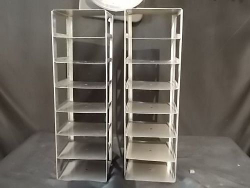 Lot of 2 Cryobox Cryogenic Stainless Steel Racks 7 Shelves