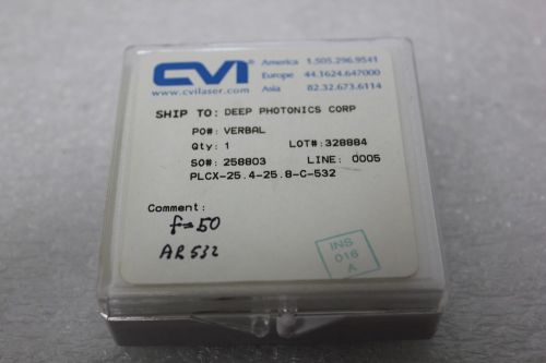 NEW CVI PLANO CONVEX LENS LAB LASER PLCX-25.4-25.8-C-532 (S8-3-67A)