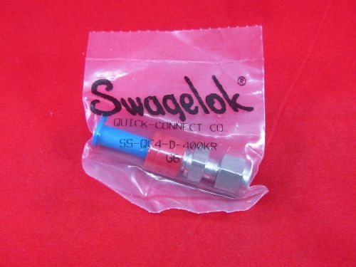 Swagelok SS 1/4&#034; Quick-Connect Stem w/valve, Kalrez O-Rings, SS-QC4-D-400KR