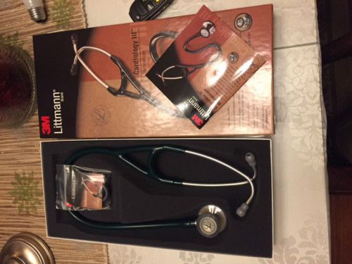 3M Littmann Cardiology III Stethoscope, Hunter Green, 27 inch