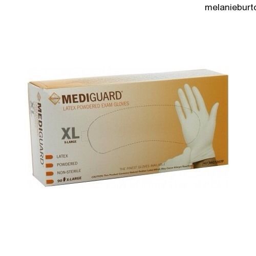 Mediguard Latex Exam Gloves XL 90 Count Free Shipping