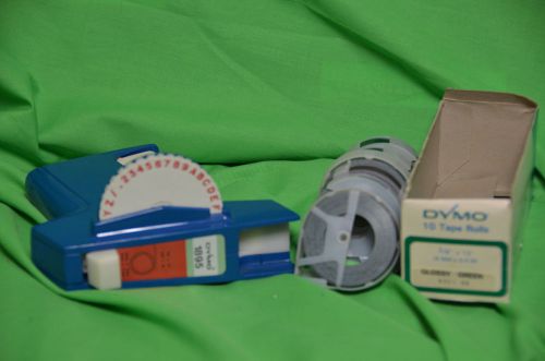 Vintage dymo dual track label maker 1895 with 6 label tapes for sale