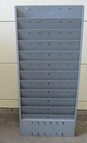 Buddy Products 11 Slot Time Card/ Data Rack, 12 Key Hooks, 31&#034; Tall