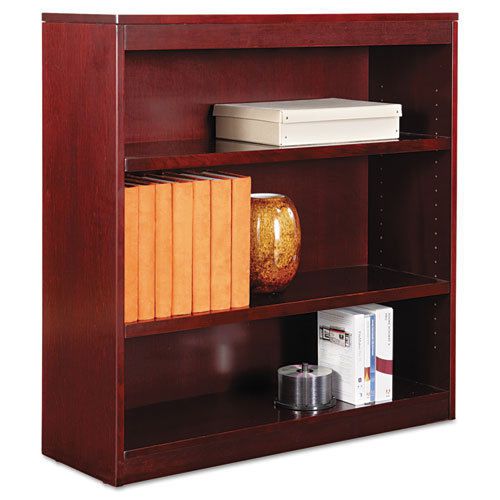 Alera Square Corner Bookcase, Finished Back, Wood Veneer, - ALEBCS33636MY