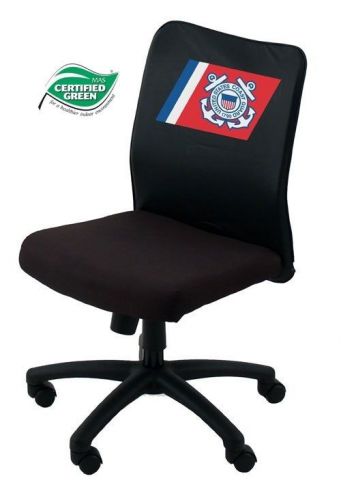 B6105-LC035 BOSS BUDGET MESH OFFICE TASK CHAIR WITH THE U.S COAST GUARD LOGO COV