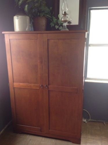 Office In A Box Solid Wood Cabinet Computer Desk