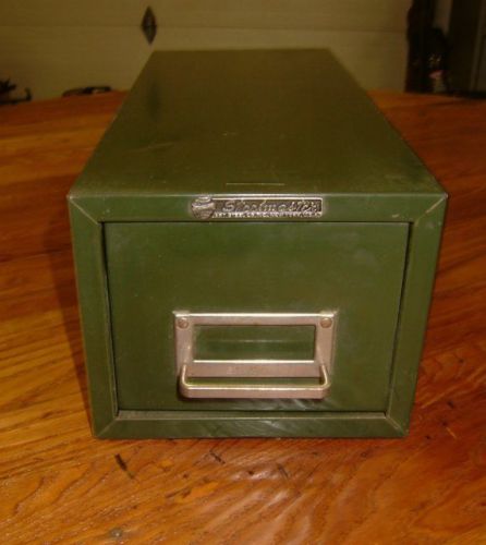 Vintage Green Industrial STEELMASTER Index Card Catalog Drawer File Art Steel Co