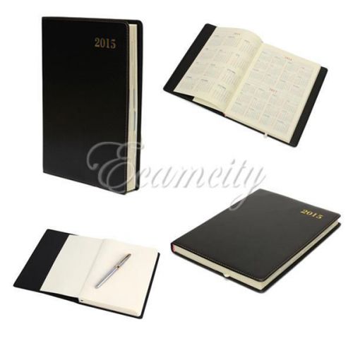 2015 B5 Leather Calendar Planner Notebook Scheduler Agenda Memo Daily Organizer