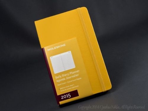 Moleskine 2015 Orange Daily Diary Planner Day Agenda Hard Cover Large 5&#034; x 8 1/4 &#034;