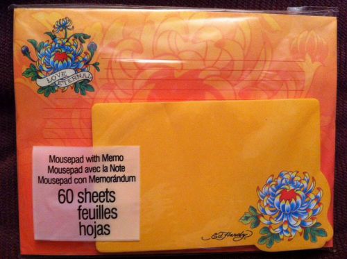 NIP~1 Magnetic 8&#034; X 6&#034;~Note Pad~1~5&#034; X 4&#034;~Memo Pad~Ed Hardy~Lg.Blue Mum~FREE S&amp;H