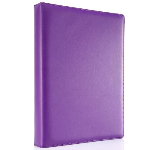 Business Gifts A4 PU Leather Name Card Folder 4 Ring Binder Card Organizer 1540