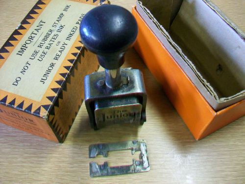 Vintage BATES MFG. The Junior Numbering Machine stamper condition issues