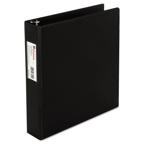 Universal UNV33411 Suede Finish Vinyl Round Ring Binder With Label Holder, 1-1/2